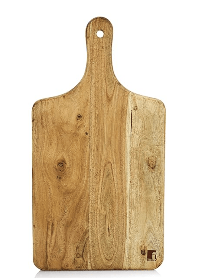 बर्गनर वुडन चॉपिंग बोर्ड किचन के लिए (17'' x 9')', बबूल की लकड़ी, अविश्वसनीय रूप से टिकाऊ, चिकना कटिंग बोर्ड, गंध और BPA मुक्त, प्राकृतिक रूप से ऑर्गेनिक, चिकनी सतह, साफ़ करने में आसान