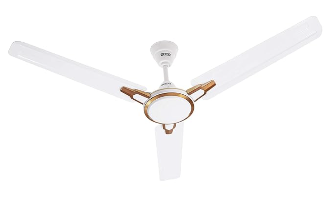 USHA Racer Chrome 1200MM Ultra High Speed 400RPM Ceiling Fan (Rich White Bronze) Pack of 1
