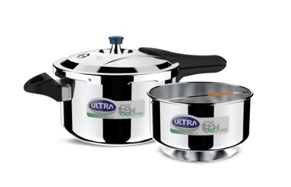 ड्यूराकुक ट्रिपली डाइट कुकर (5.5 लीटर) अल्ट्रा