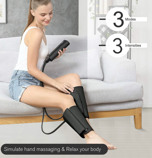 AGARO 33511 MAGMA Air Compression Leg Massager, for Pain Relief & blood circulation Massager (Dark Grey)