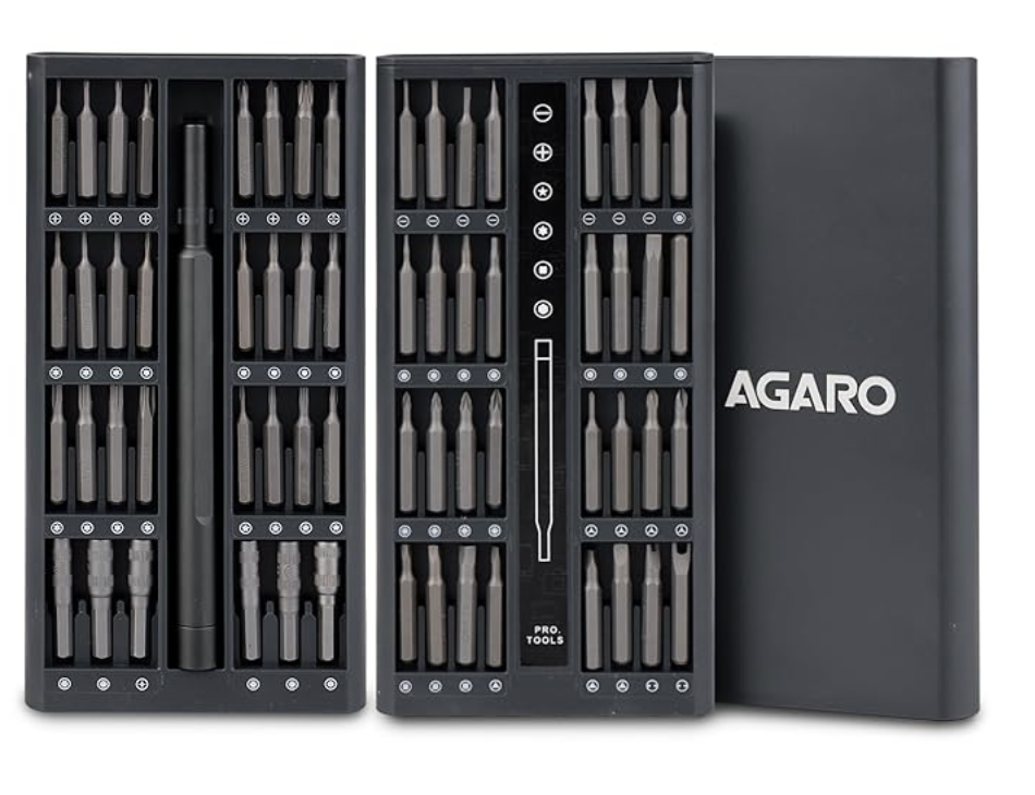 AGARO 62 in 1 Mini Precision Screwdriver Set, Multifunction Magnetic Driver Bit, Pocket Tool Kit for Electronics, Tablet, Cellphone Repair