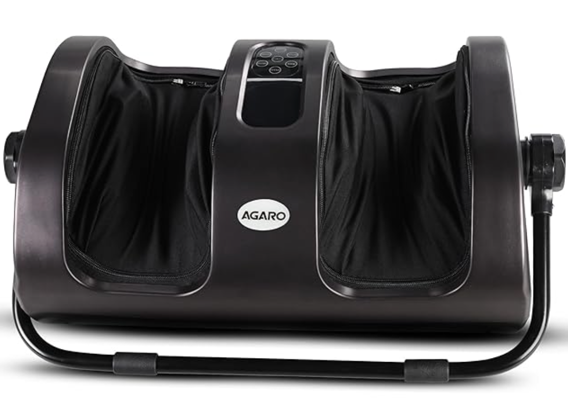 AGARO Grand Shiatsu Foot Massager with Kneading Function for Pain Relief & Improving Blood Circulation, Corded Electric, Black