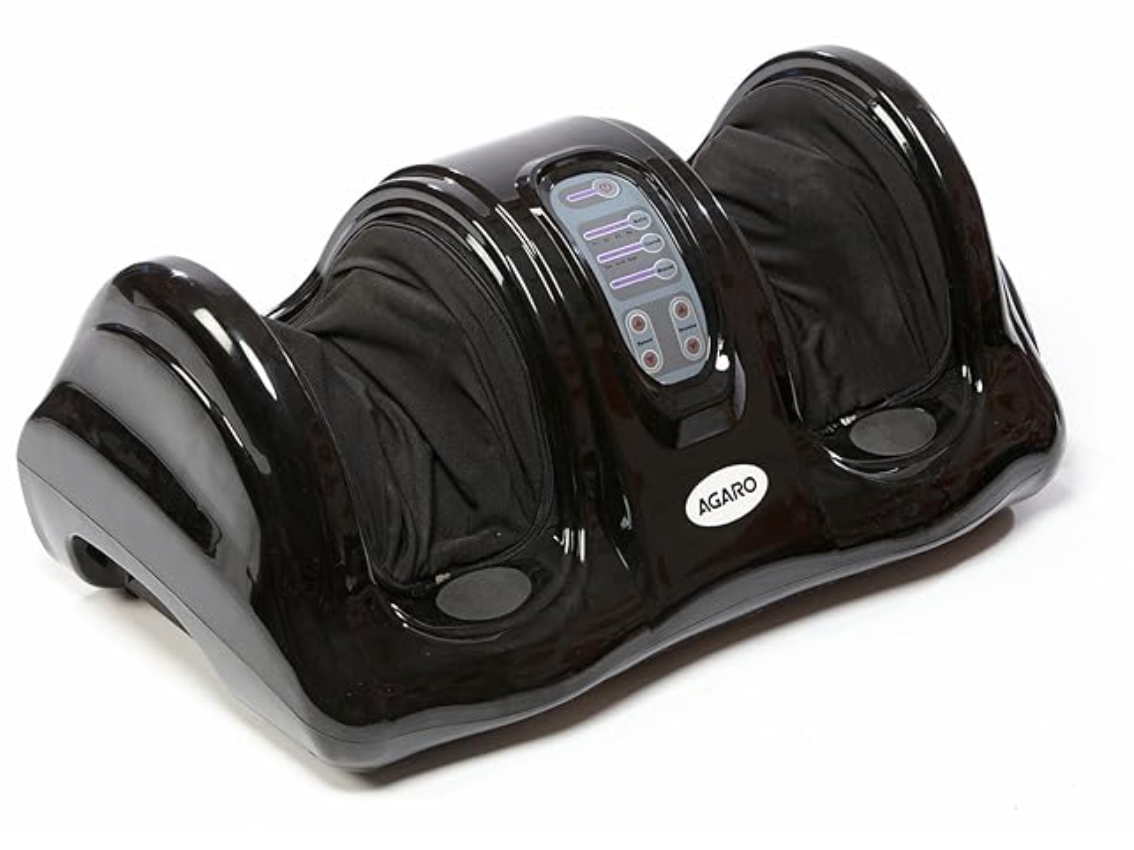 AGARO 33158 Electric Shiatsu Foot Massager Machine with Kneading Function for Pain Relief & Improving Blood Circulation Suitable for Home Usage, Black
