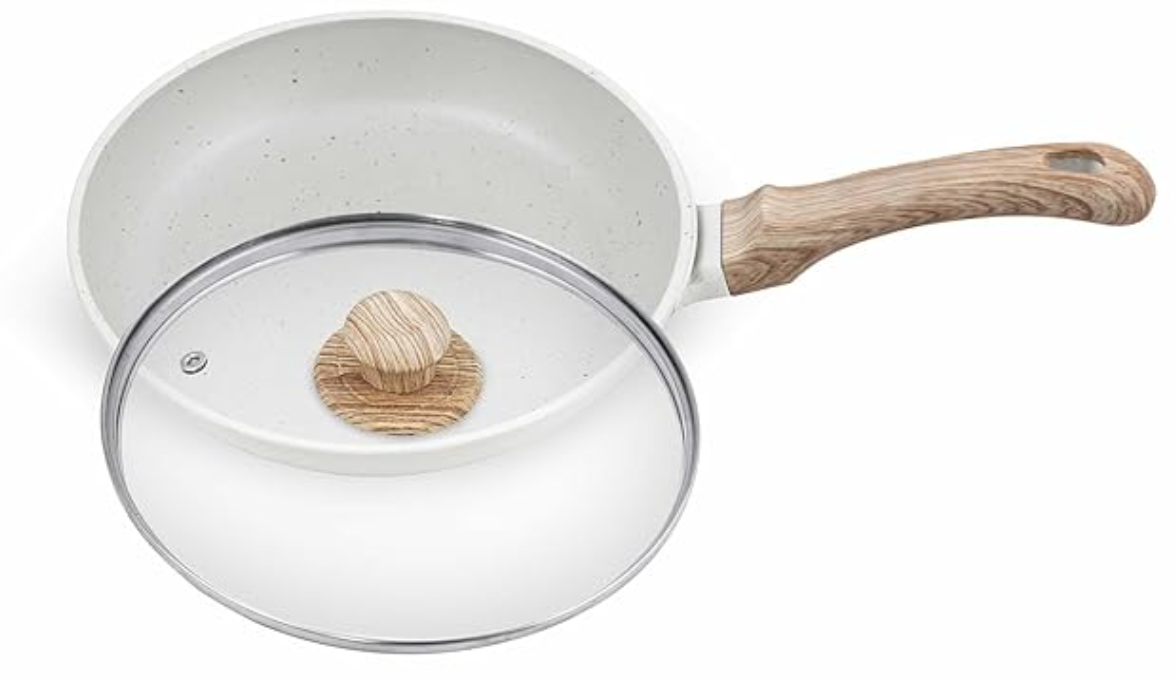 2 லிட்டர் கொள்ளளவு கொண்ட 240 மிமீ கிரீன்செஃப் பெப்பிள் அலுமினியம் டை காஸ்ட் ஃப்ரை பான் | 5 அடுக்கு ஆரோக்கியமான கிரானைட் நான்-ஸ்டிக் பூச்சு, PFOA இலவசம் | காலை உணவு பான்