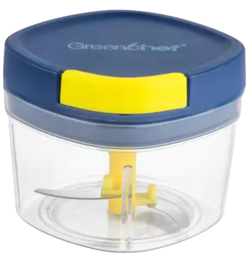 ஸ்டெய்ன்லஸ் ஸ்டீல் இரண்டு பிளேடுகளுடன் கூடிய கிரீன்செஃப் மினி ப்ரோ வெஜிடபிள் சாப்பர் 650 ML கொள்ளளவு