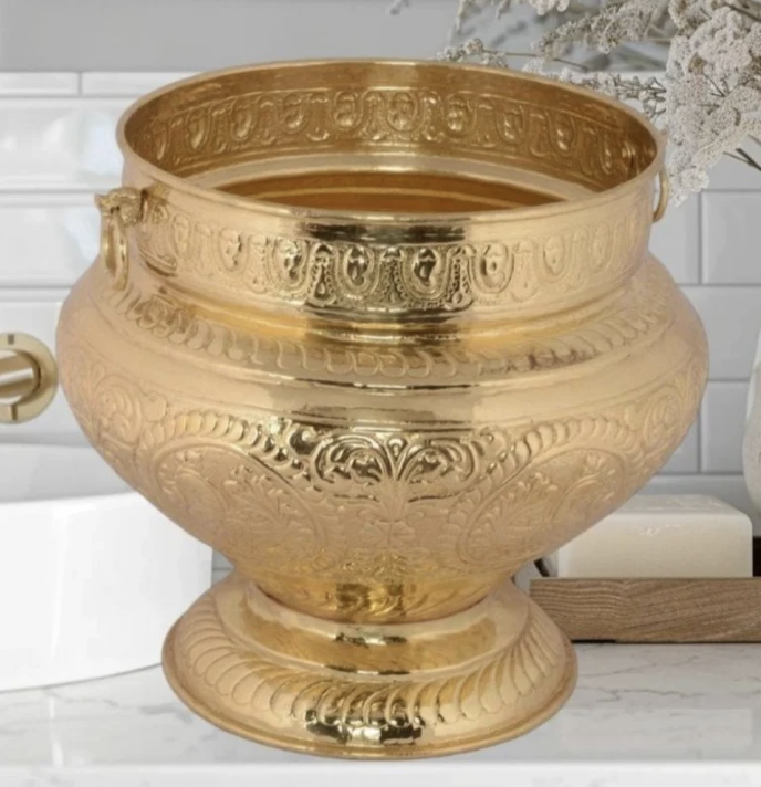Handcrafted Brass Planter for Indoor and Outdoor Decor