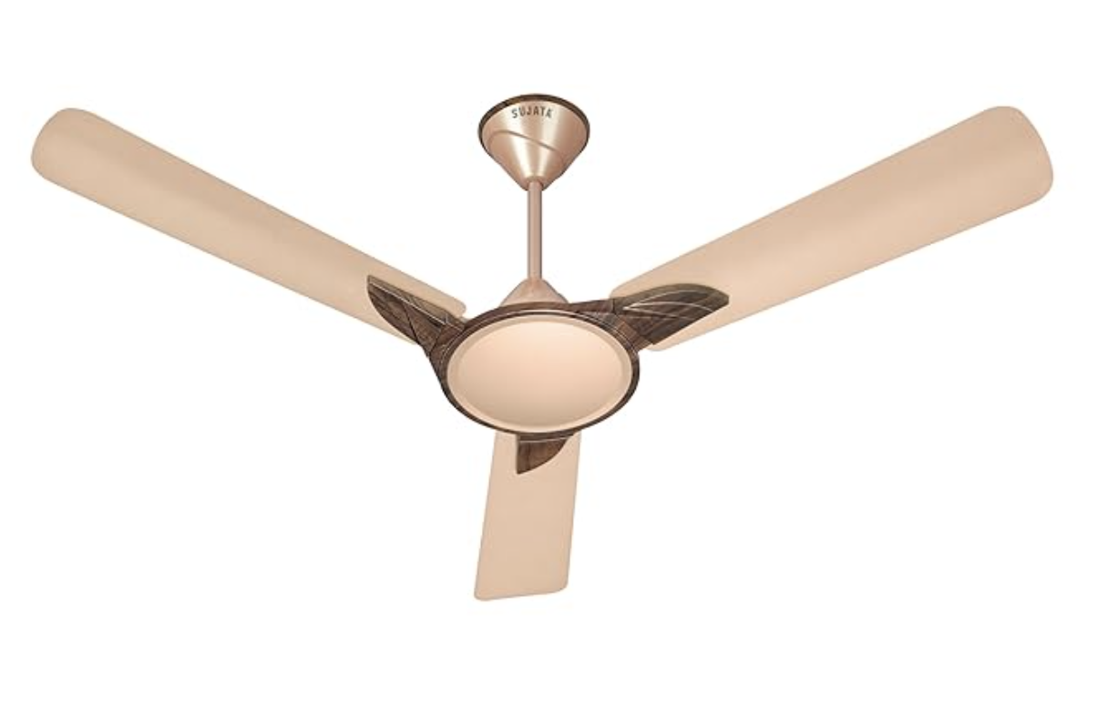 Sujata Ceiling Fans | 5-Year Warranty | Ceiling Fan for Living Room/Bedroom, 100% Copper Winding, Powerful airflow, BEE Star Rated, Decorative ceiling fan (Samba ES18 - Topaz Rosewood)
