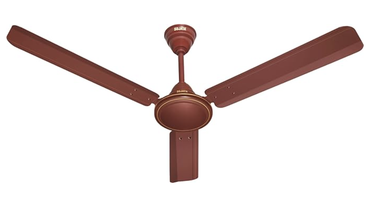 Sujata Ceiling Fan 1200mm | 3-Year Warranty | Ceiling Fan for Living Room/Bedroom, 100% Copper Winding, Powerful airflow, BEE Star Rated (AL 450 - Brown)