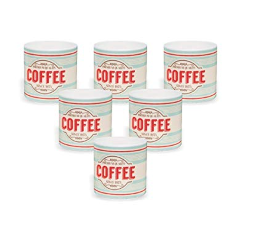 क्ले क्राफ्ट स्टैको हिल्टन सिरेमिक कॉफी मग सेट, 6 पीस, बहुरंगी