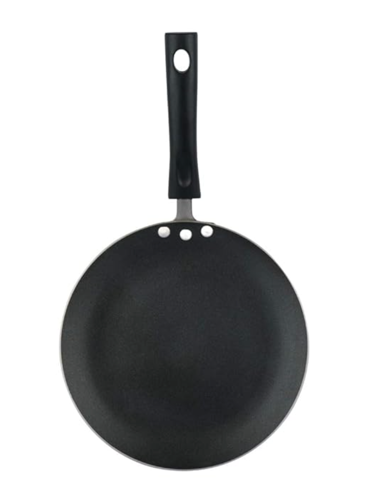 Vinod Zest Marbilo Aluminium Non Stick Concave Tawa - 24 cm | Roti / Chapati Tawa | 3 mm Thick | 5 Layer Coating | Stain Resistant | Induction & Gas Base | 1 Year Warranty