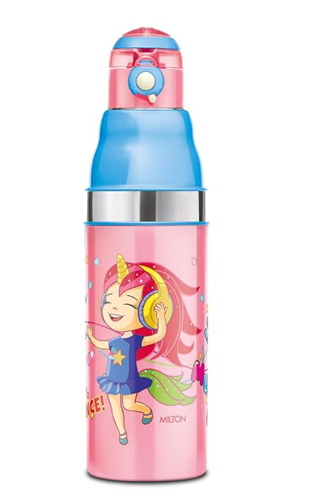 Milton Kool Stunner 600 Insulated School Kids Bottle with Inner Steel, 520 ml, Pink