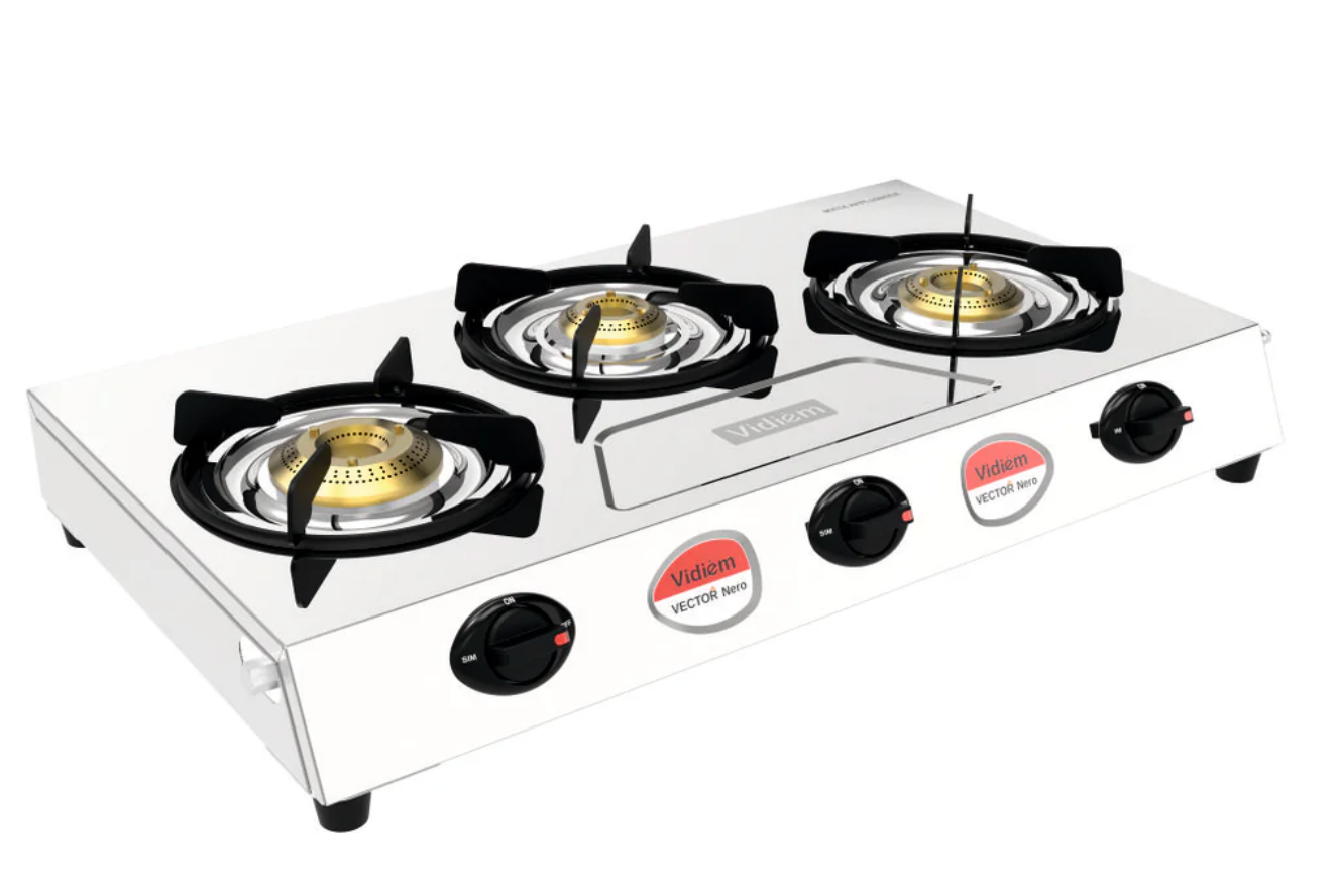 VIDIEM VECTOR NERO 3Burner Gas Stove
