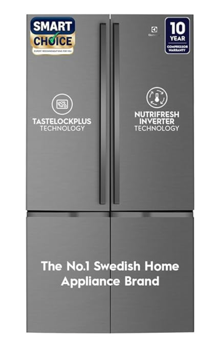 Electrolux UltimateTaste 700 461 Litres French Door Refrigerator with Twist and Serve Ice Maker (EQE6000A-B, Matte Dark Grey)