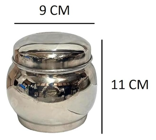 Velan Store Stainless Steel Belly Shape Matka Design Fancy Storage/Canister/Container/Dabba- 800 ml