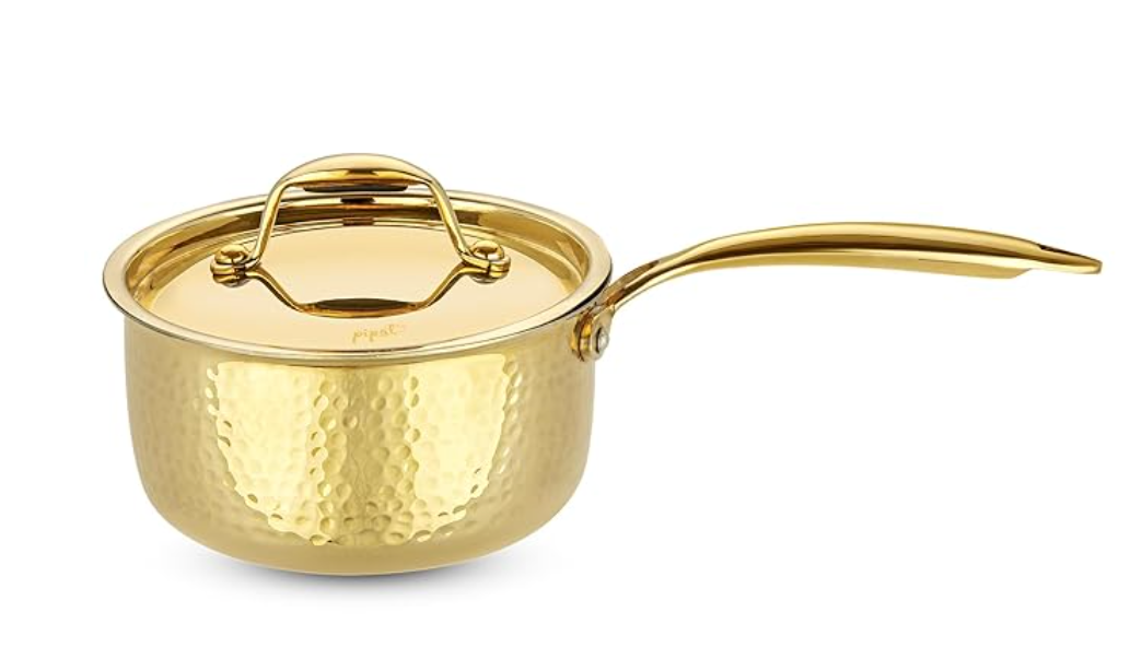 Pure Brass Sauce Pan with Tin Lining – Traditional Cookware for Everyday Use