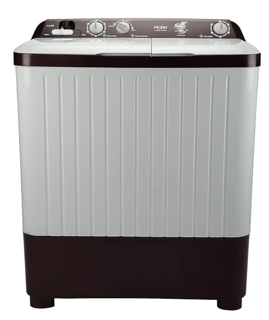 हायर 6.5 किलोग्राम 5 स्टार वोल्टेक्स पल्सेटर सेमी-ऑटोमैटिक टॉप लोड वॉशिंग मशीन (HWM65-187BO, बरगंडी)