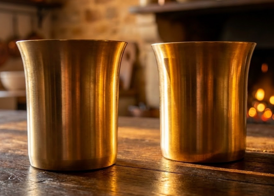 शुद्ध कांसे के कांच का सेट