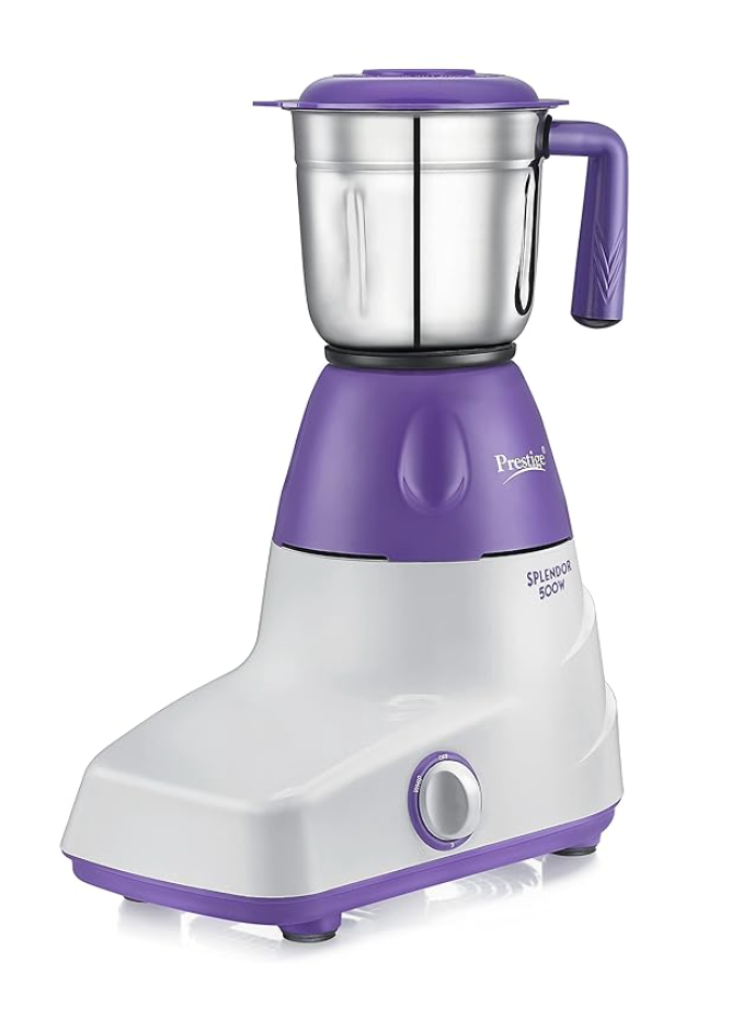 Prestige Splendor 500 Watts ISI Certified Mixer Grinder, with 3 Stainless Steel Jars