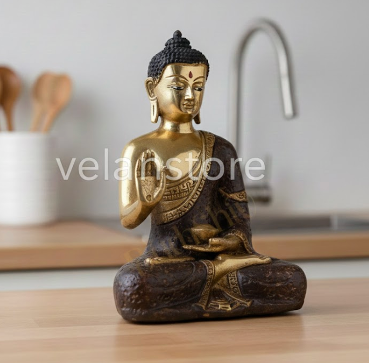 Enlightened Buddha Idol: Embrace Inner Peace - 7 Inches