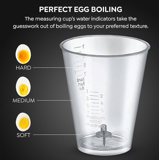 Prestige Egg Boiler PEB-01 | 350-Watt | Boils 7 Eggs at Once | One-Touch Operation | Stainless Steel Body & Heating Plate | Auto Switch-Off for Safe Cooking| Electric