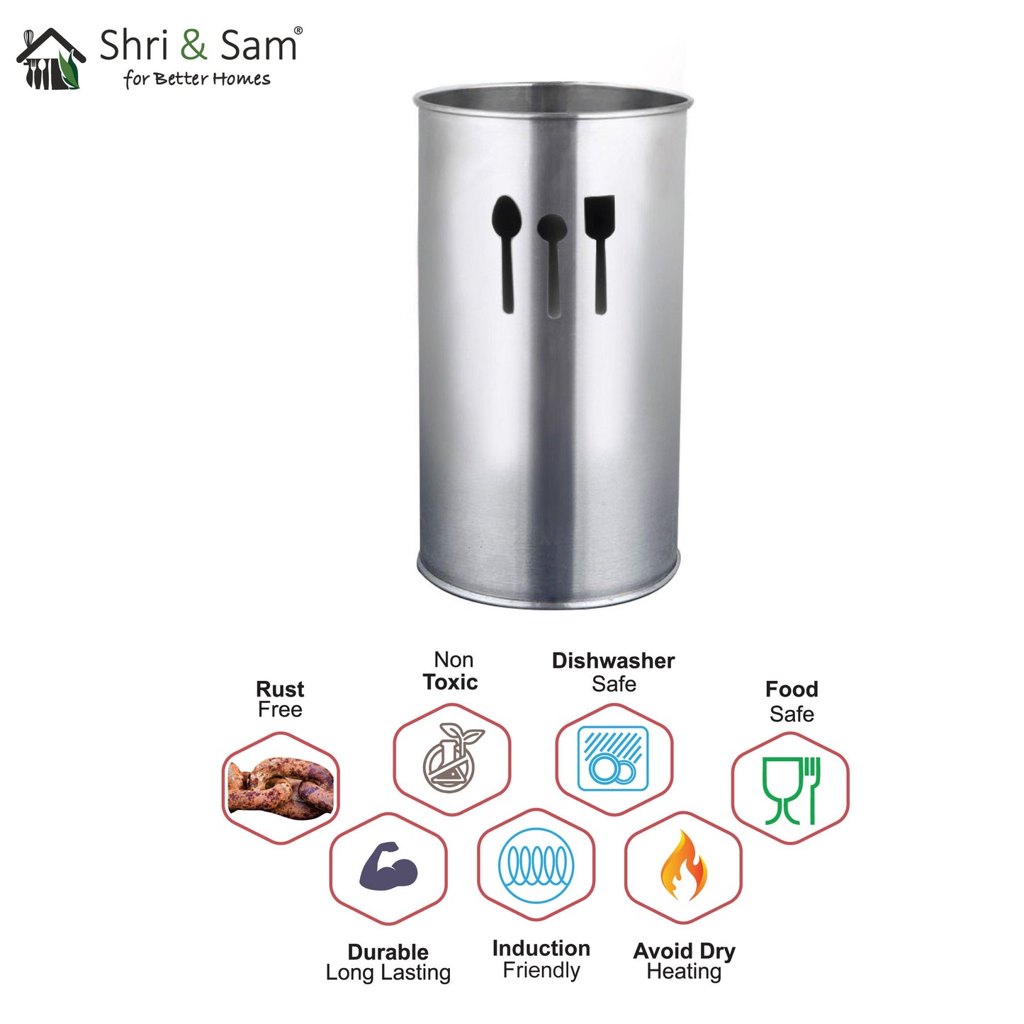 Stainless Steel Utensil Holder