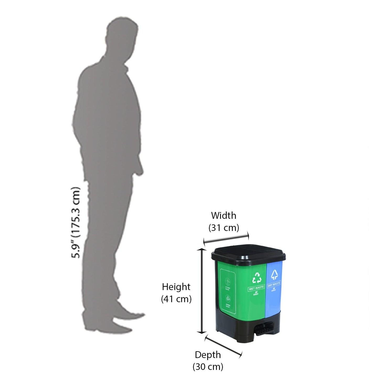 Nilkamal 10 Ltr Twin Dustbin