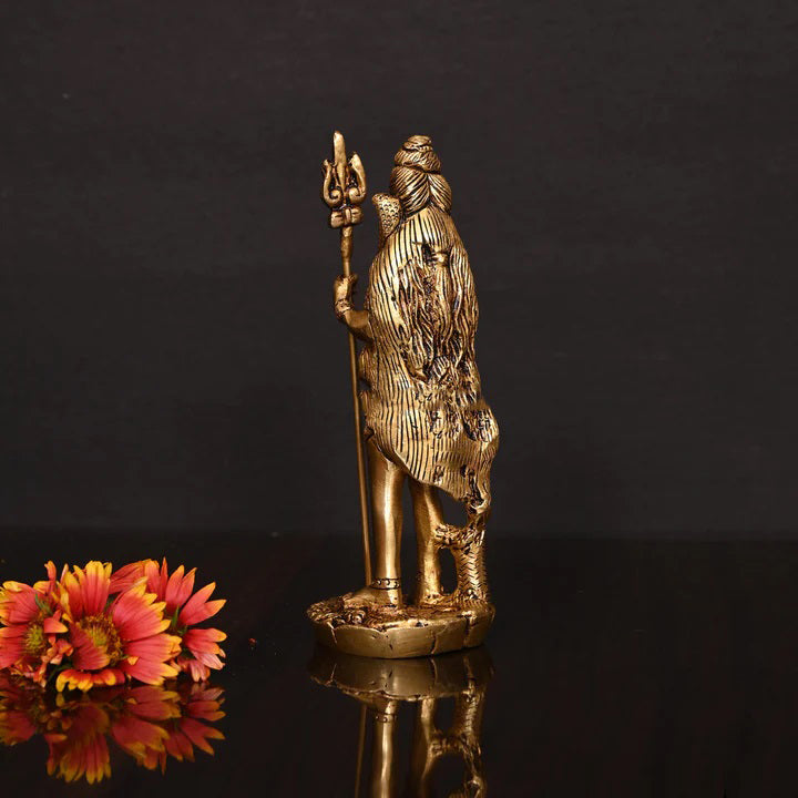 Brass Superfine Standing Shiva Idol (6.2 Inch)