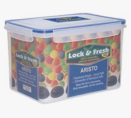 Aristo Plastic Container - 3350 ml, 1 Piece, Transparent, (22 x 15.5 x 14.5) cm