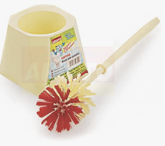 Aristo Captiva Toilet Brush with Stand, Color May Vary