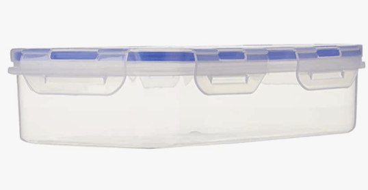 ARISTO Lock & Fresh 220 with Partition Airtight Container -900 ML, Transparent Clear (22.5 x 13.5 x 6.5cm)