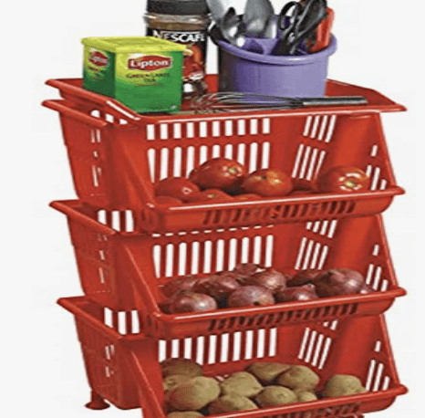 Aristo SPACIO Rack 3 Layer Plastic Rack for Kitchen, Offices, Home, Hospitals, Schools, Doctors, Beauty Parlour, Saloons, Color May Vary, (38.5 x 29.5 x67.5 CM)