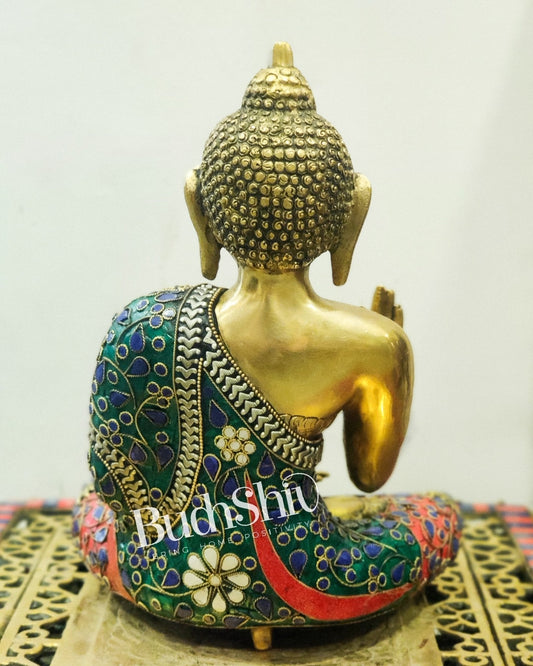 Beautiful Brass Buddha Statue | 11.25 inches | Handcrafted Serenity