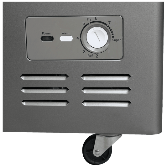 Haier Titanium 345 Litres 5 Star Double Door Deep Freezer with Stabilizer Free Operation (HFC-345DME5, Grey)