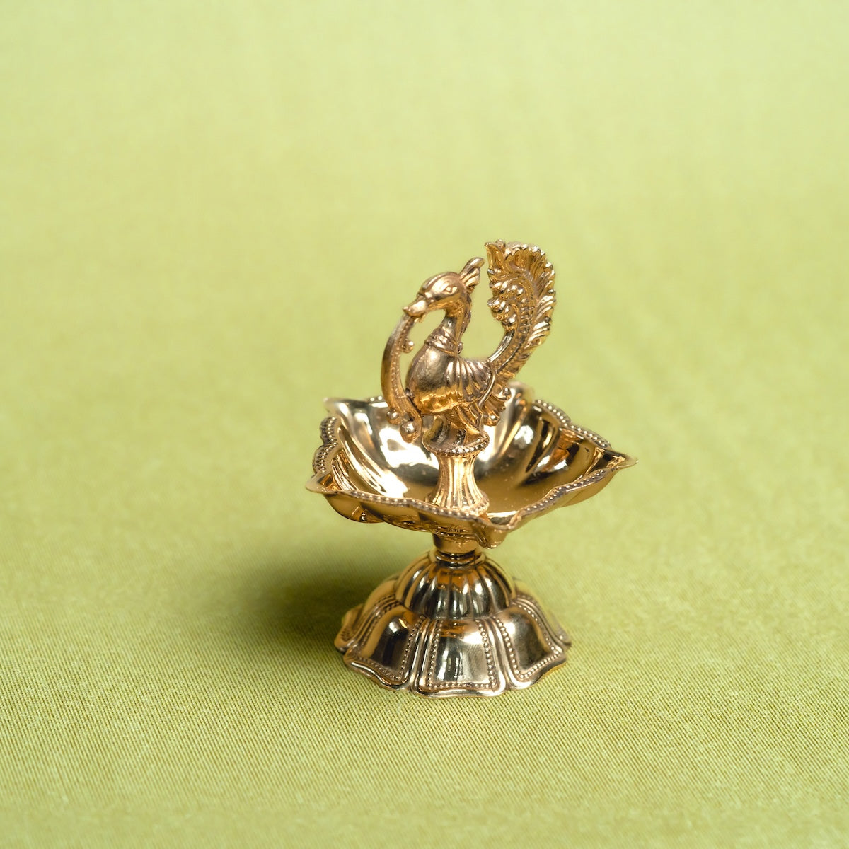 Traditional Brass Annam Diya - Handcrafted Bird Vilakku Lamp-Set of 2