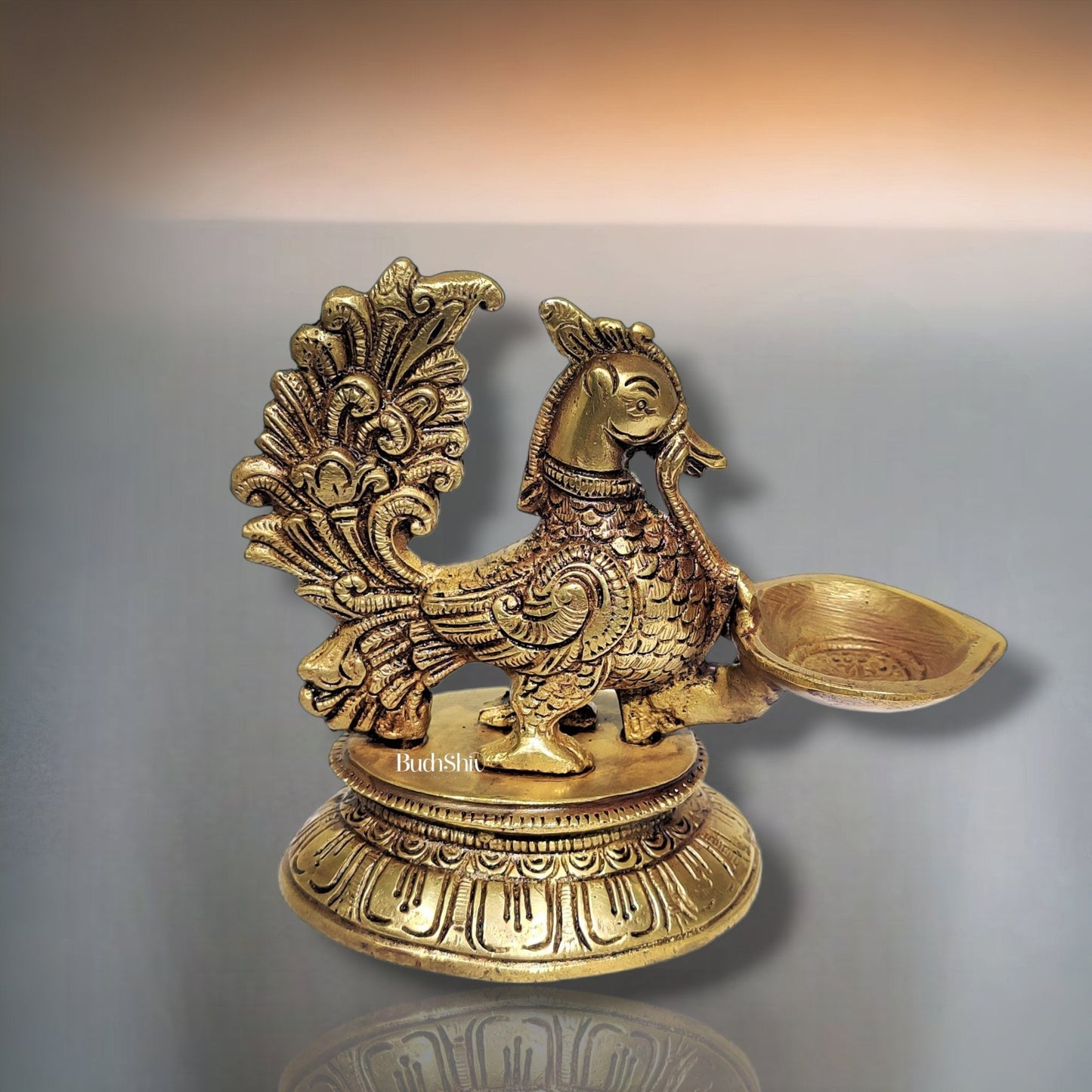 Brass Annam Lamps with Engraved Base | BudhShiv