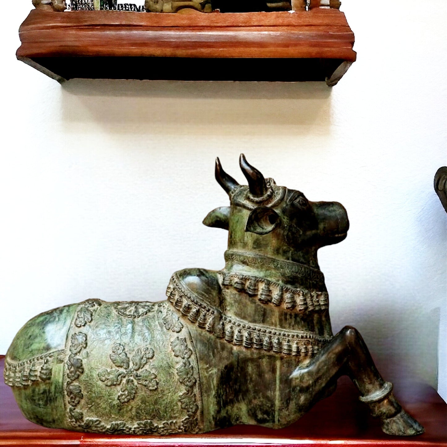 Brass Antique Large Nandi Sculpture | BudhShiv