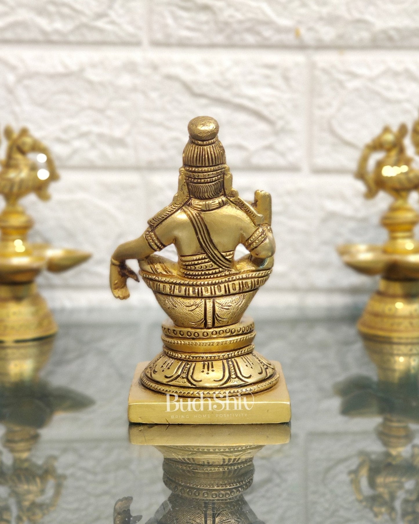 Brass Ayyappan Swamy Statue 5"