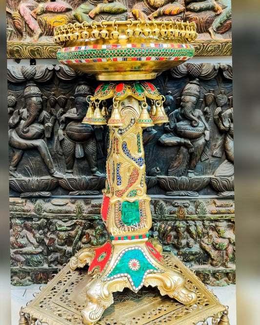 Brass Big urli With stand 25"