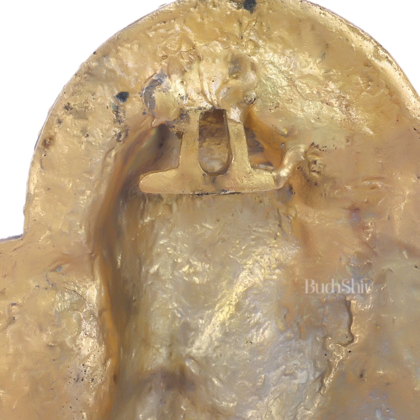 Brass Blessing Ganesha Wall Hanging Stonework 10"