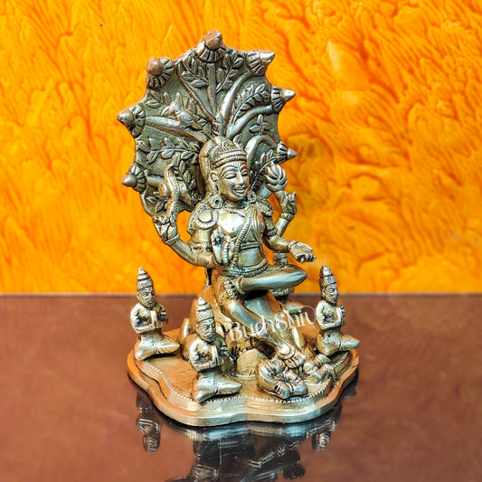 Brass Dakshinamurthy Statue 9"
