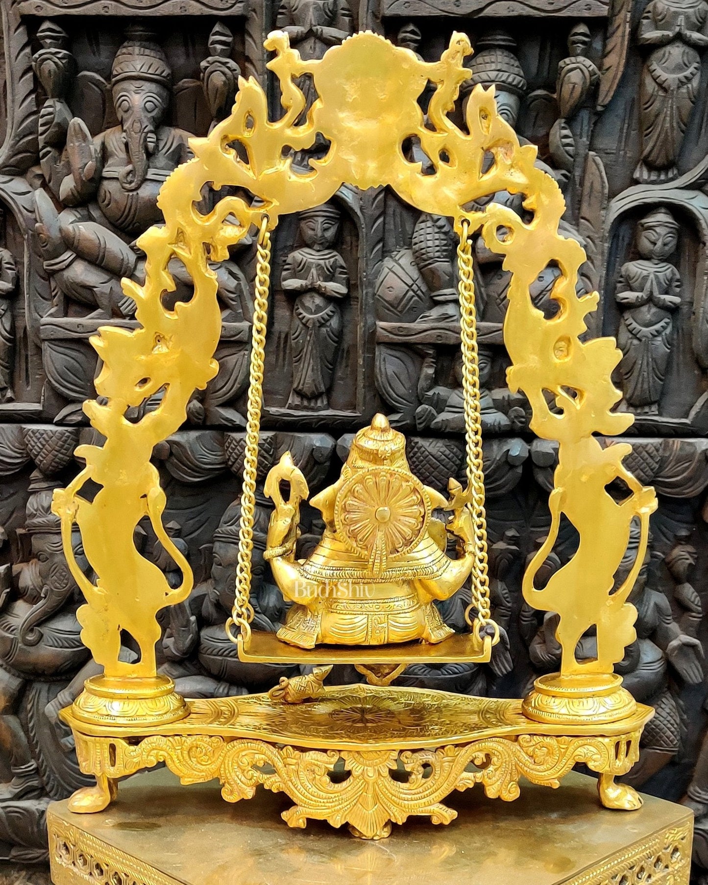 Brass Ganesha idol with Swing - 18 inch