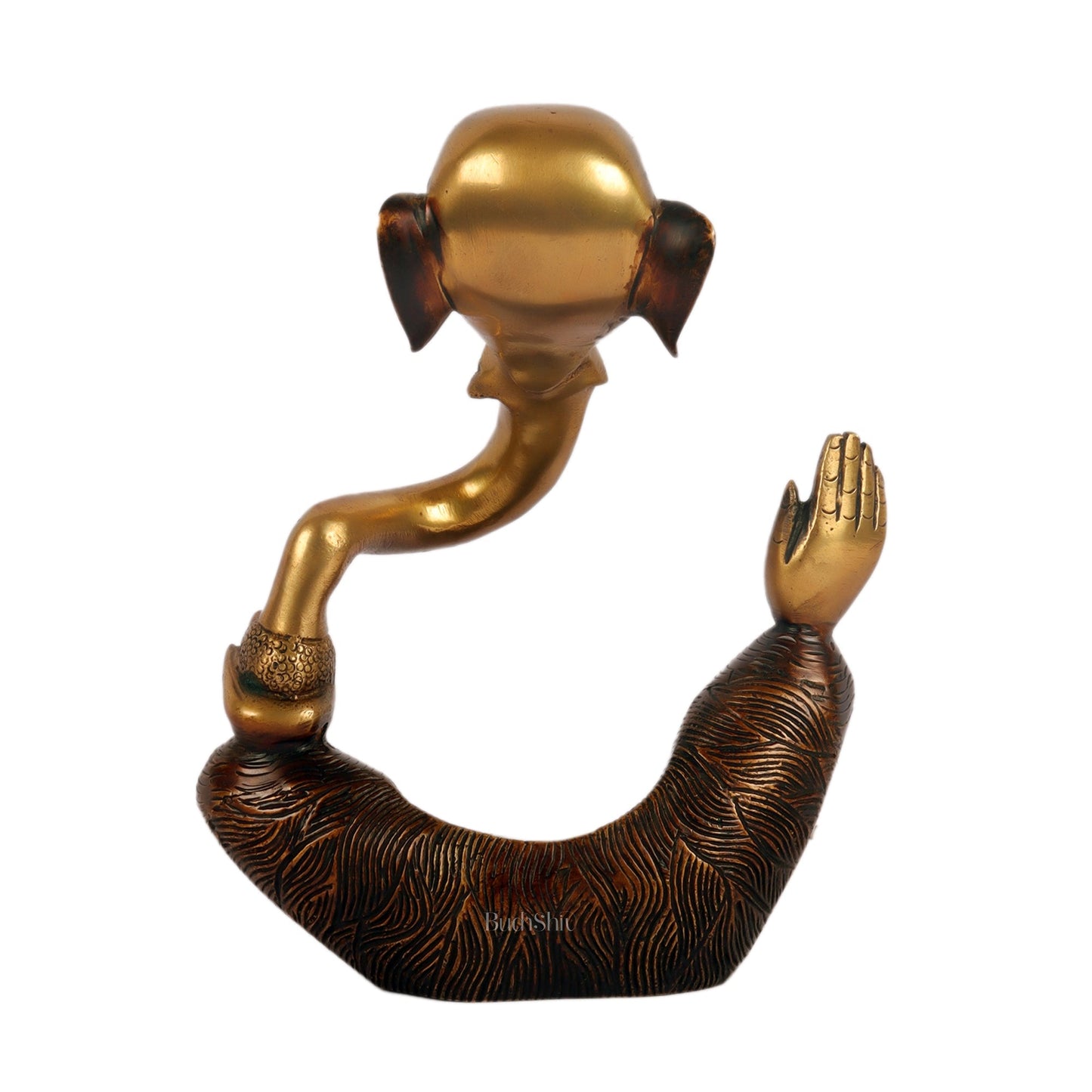 brass Ganesha modern Abstract Antique Gold Finish| Medium 8.5 inches Tall| 2.6 kgs