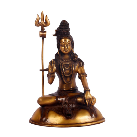 Brass Handcrafted Lord Shiva Statue | Jatadhaari Shiva | 7.5" Height