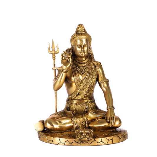 Brass Handcrafted Lord Shiva Statue | 9.5"