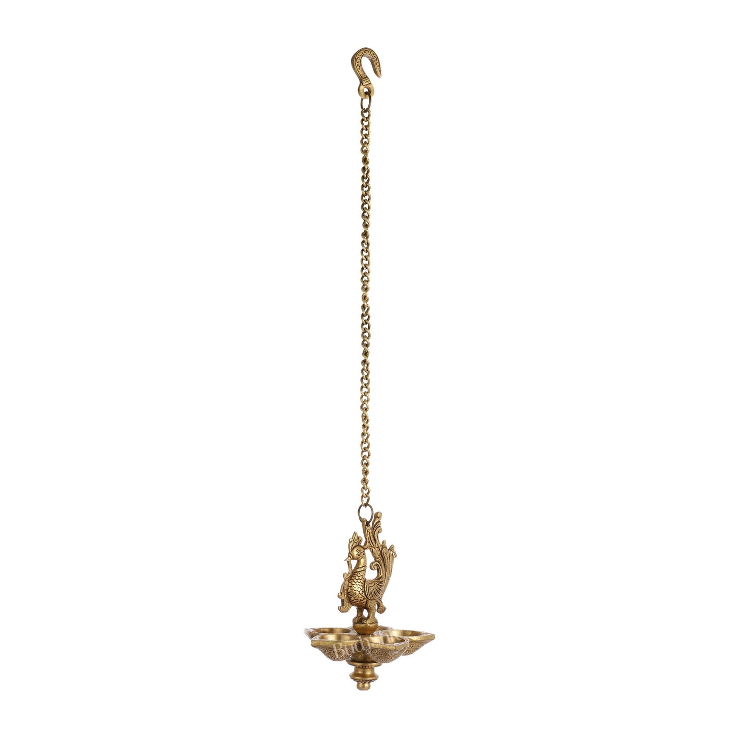Brass Hanging Peacock Annam Pakshi Oil Lamp Vilakku