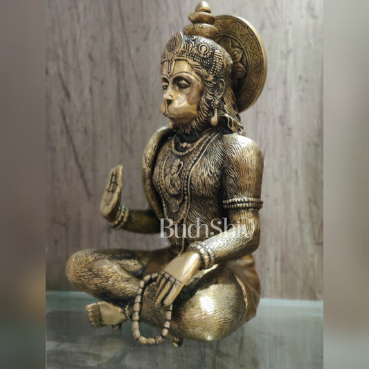 Brass Hanuman Idol | 11" Height
