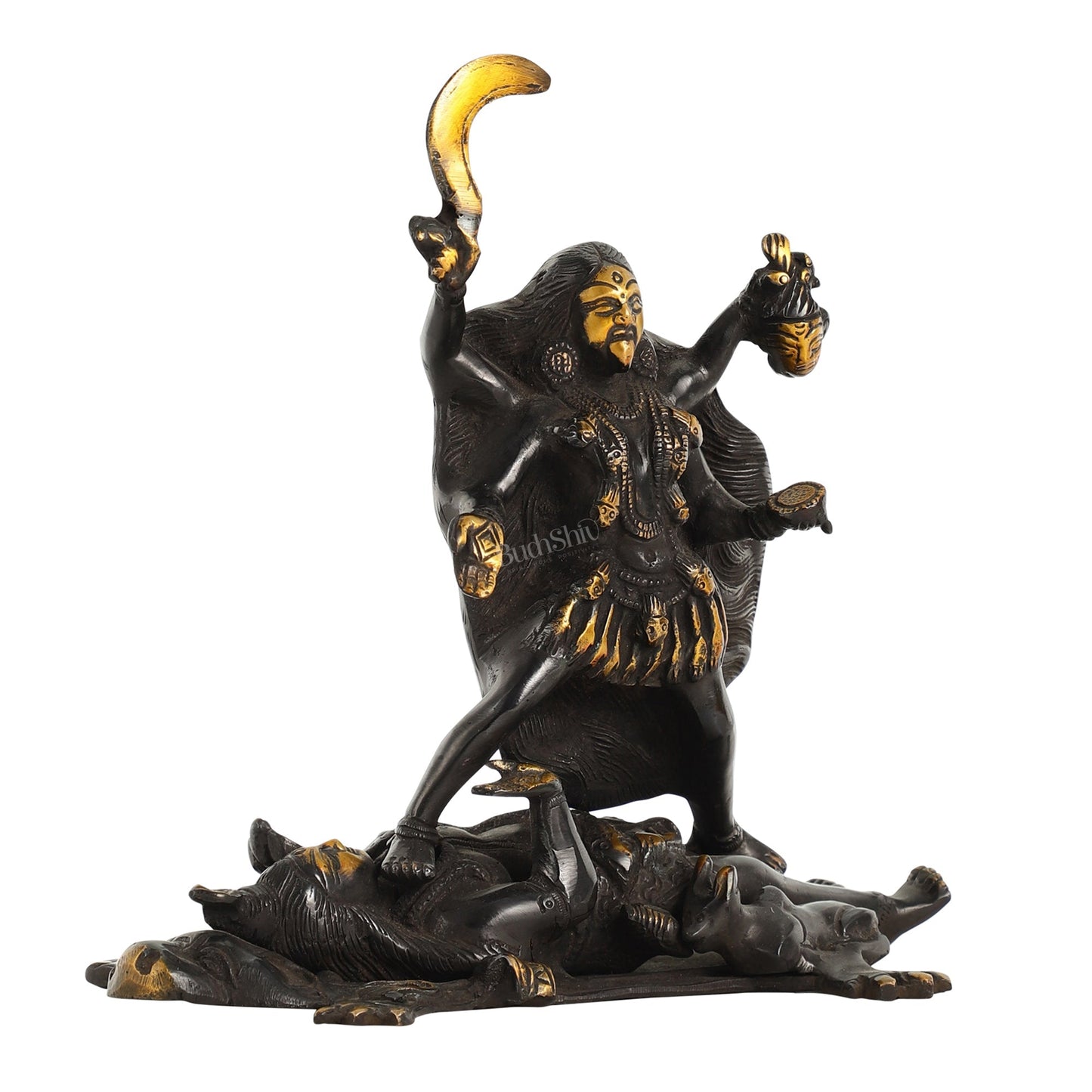 Brass Kali Ma Idol - 8.5 Inch Height