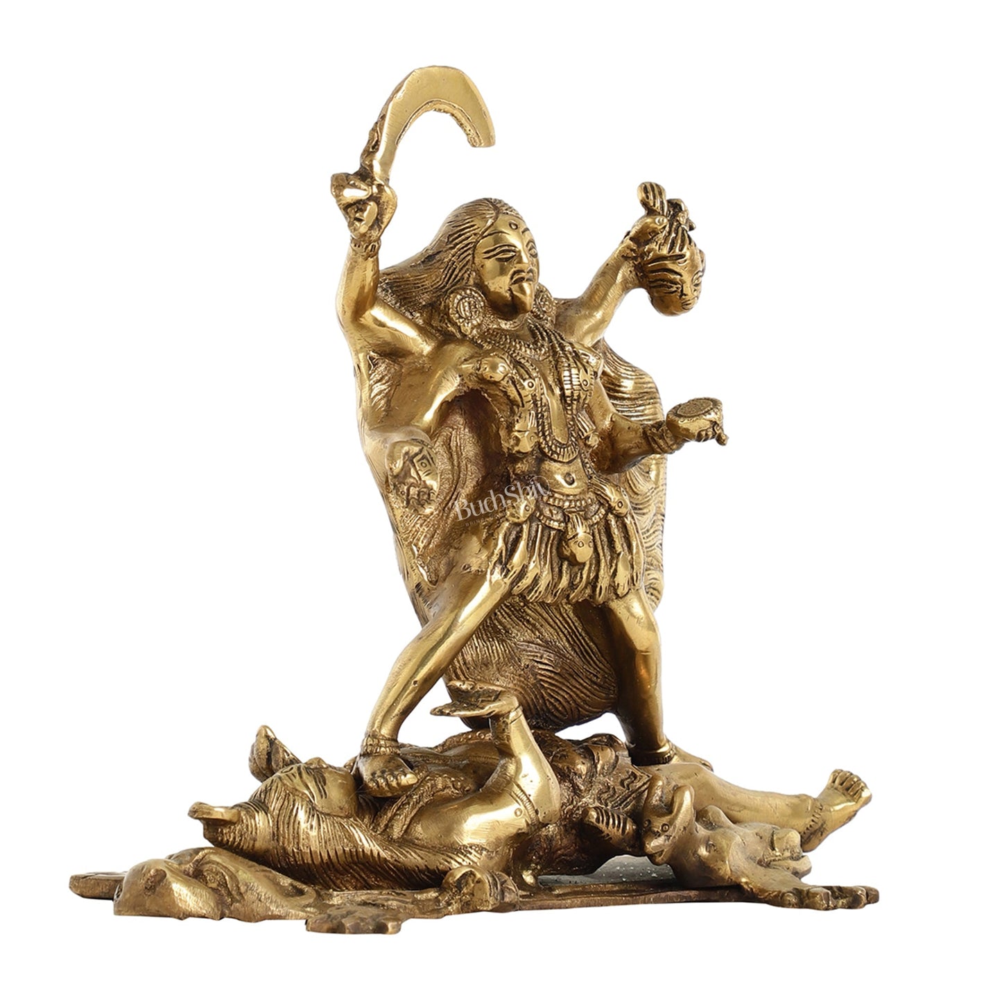Brass Kali Ma Idol - 8.5 Inch Height