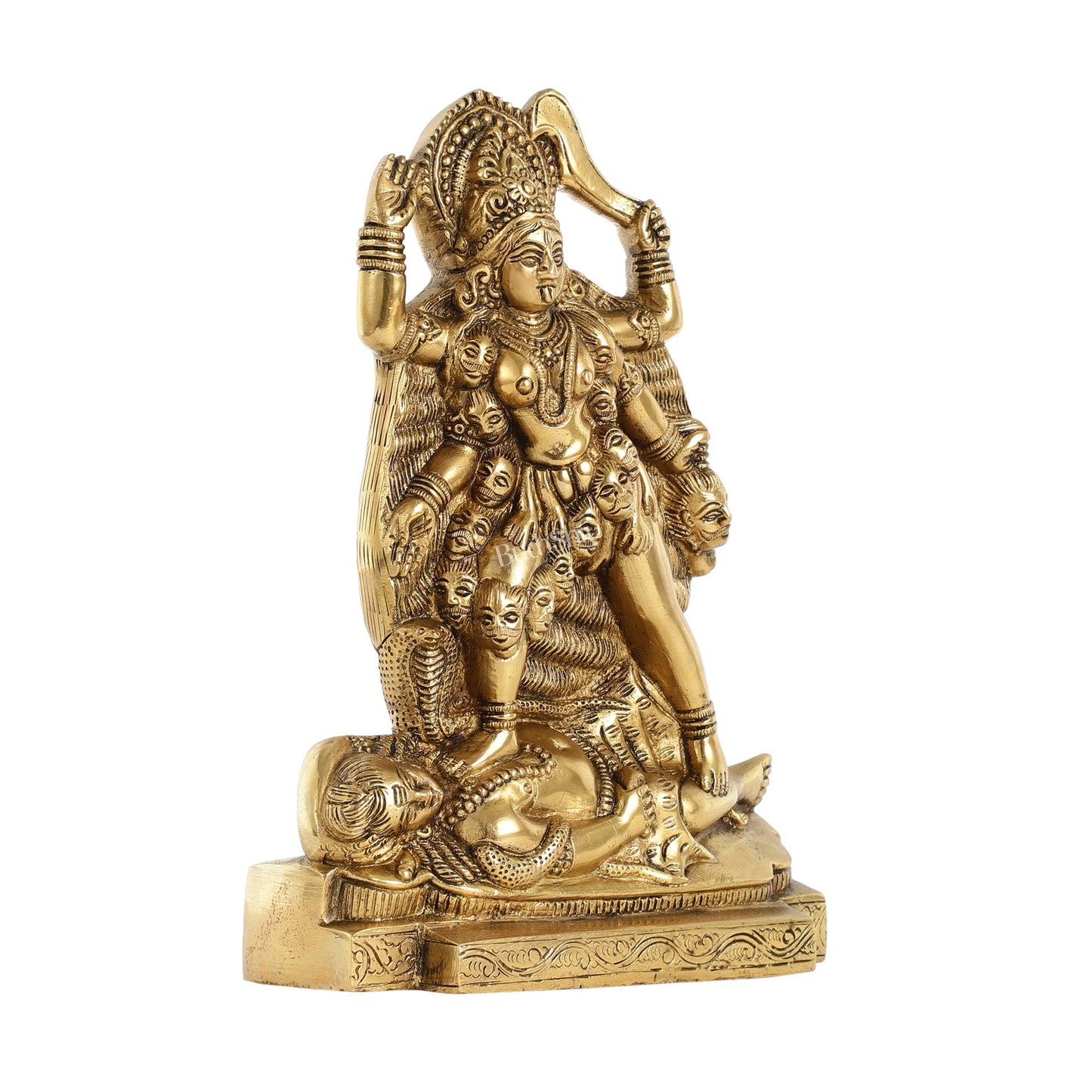 Brass Kali Ma Idol - 9.5 Inch Height