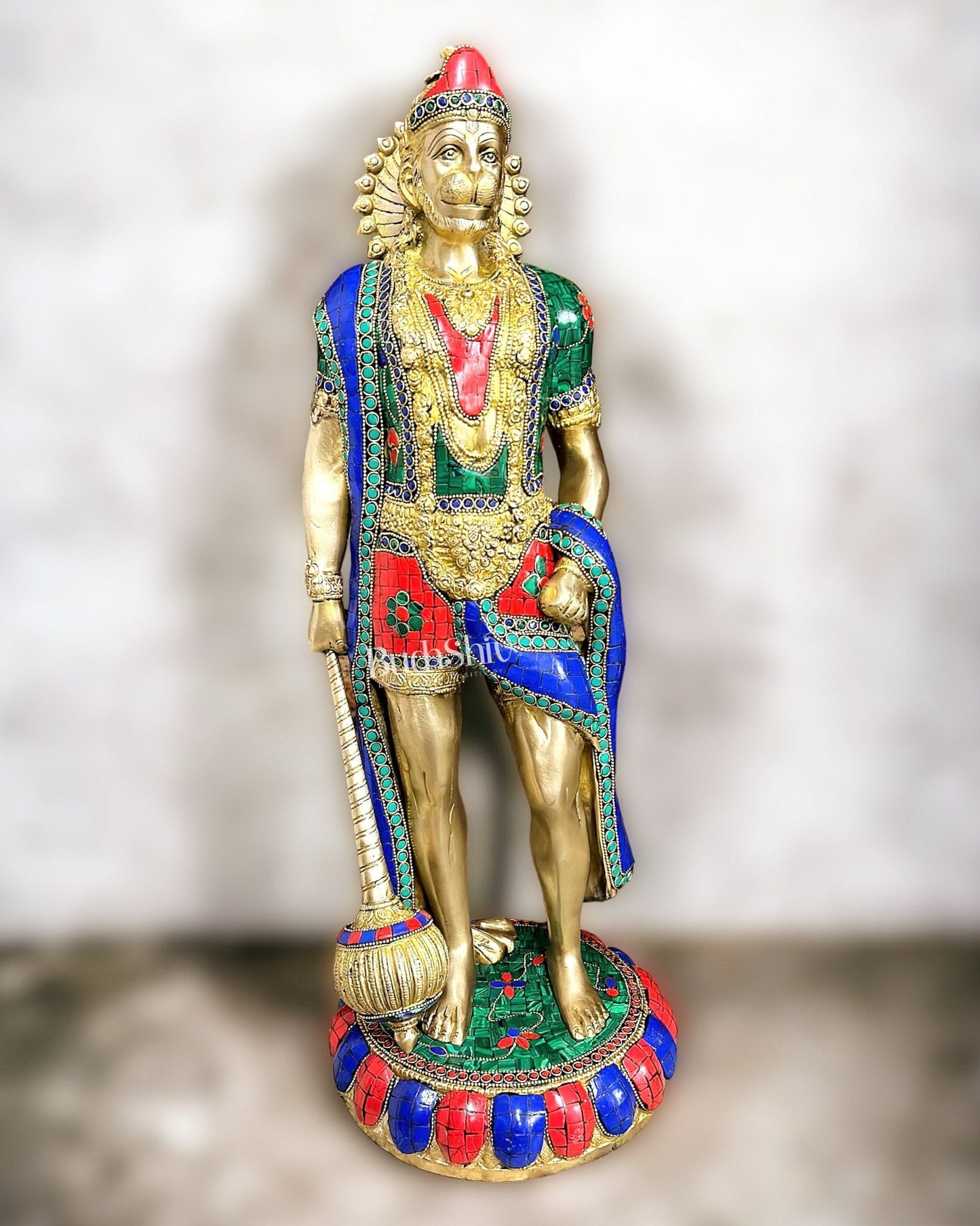 Brass Lord Hanuman Statue Standing 24" Height